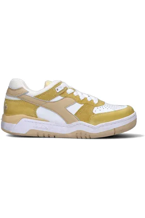Diadora Sneaker uomo bianca/gialla in suede
