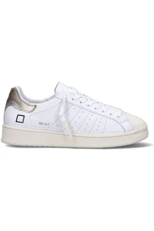D.A.T.E. BASE Sneaker donna bianca/platino in pelle