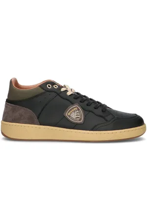 Blauer Sneaker uomo nera in pelle
