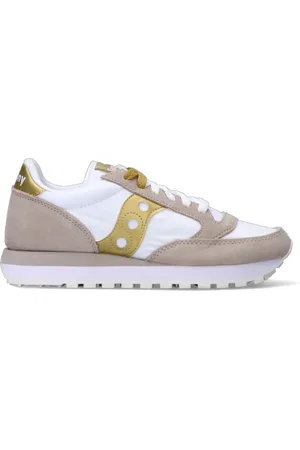 Saucony Sneaker donna bianca/oro/beige in suede