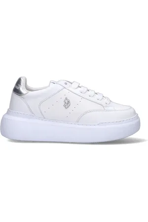 U.S. Polo Assn. Sneaker donna bianca/argento in pelle