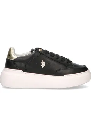 U.S. Polo Assn. Sneaker donna nera in pelle