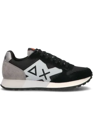 sun68 Sneaker uomo nera, bianca e beige in suede