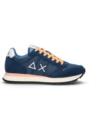sun68 Sneaker uomo blu/arancio/bianca in suede