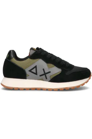 sun68 Sneaker uomo nera, ocra e beige in suede