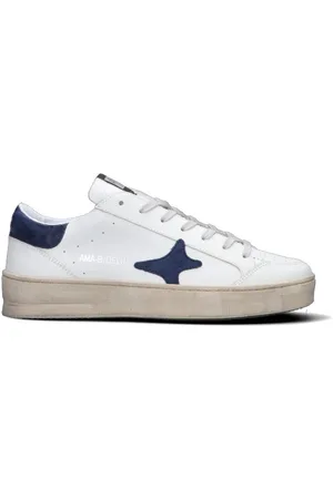 Ama Brand Sneaker uomo bianca/blu in pelle