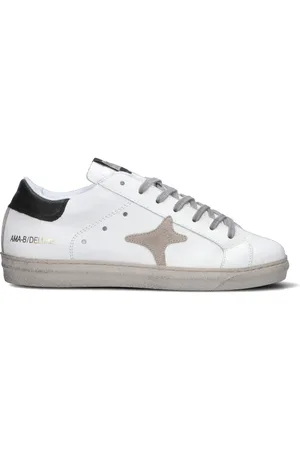 Ama Brand Snekaer uomo bianca/nera in pelle
