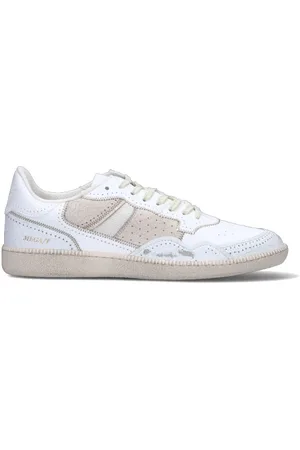 Hidnander Sneaker uomo bianca/beige in pelle