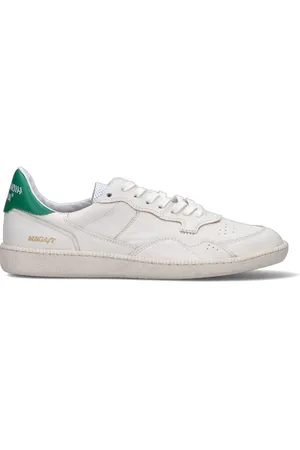 Hidnander Sneaker donna bianca/verde in pelle
