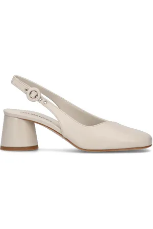 HALMANERA Slingback donna bianca in pelle