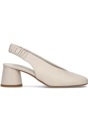 HALMANERA Slingback donna bianca in pelle