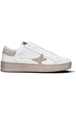 Ama Brand Sneaker uomo bianca/beige in pelle