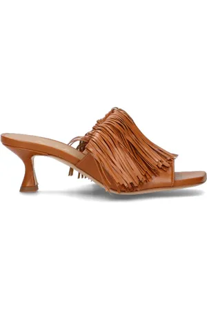 Wo milano Sandalo donna tabacco in pelle
