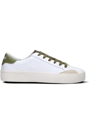 sun68 Sneaker uomo bianca/oliva in pelle
