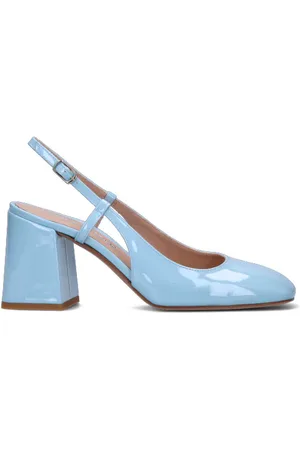 ENZO DI MARTINO Slingback donna azzurra in pelle