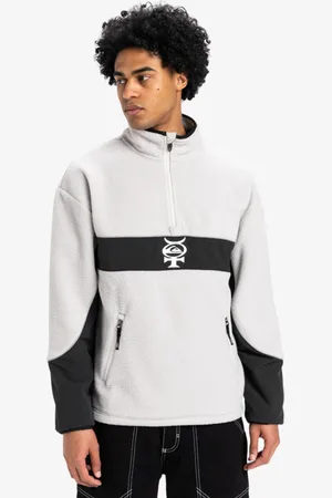 Quiksilver Mercury - Felpa in Pile con Semi Zip da Uomo