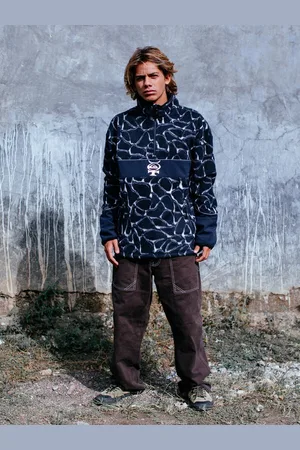 Quiksilver Mercury - Felpa in Pile con Semi Zip da Uomo