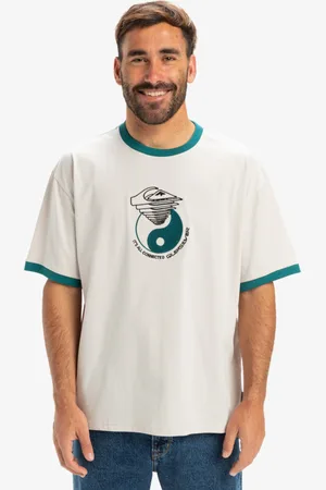 Quiksilver Ticket To The Beach Ringer - Maglietta a maniche corte da Uomo