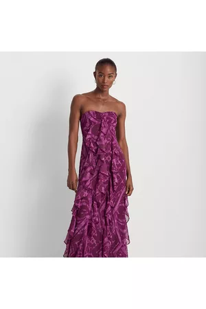 Ralph Lauren Donna Vestiti lunghi - Abito senza spalline in georgette