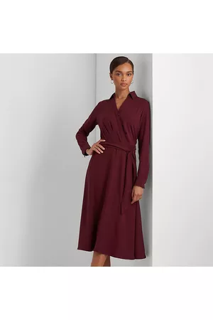 Ralph Lauren Donna Vestiti con cintura in vita - Abito in georgette scollo a V incrociato
