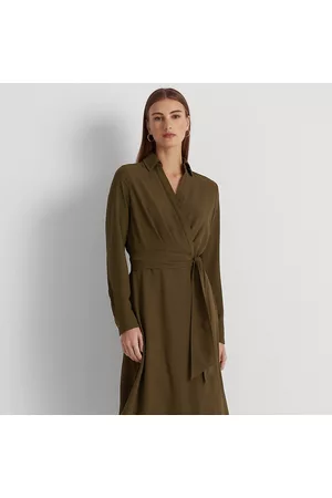 Ralph Lauren Donna Vestiti con cintura in vita - Abito in georgette scollo a V incrociato