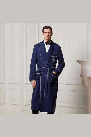 Ralph Lauren Vestaglia twill di seta con monogramma
