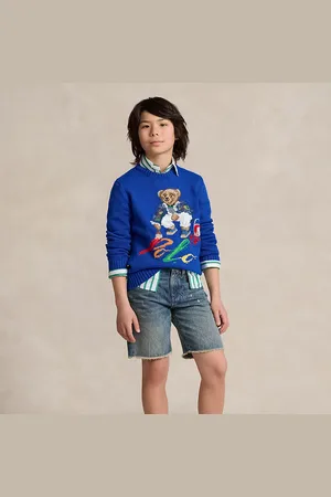 Ralph Lauren Short Sullivan Slim in denim sfrangiati