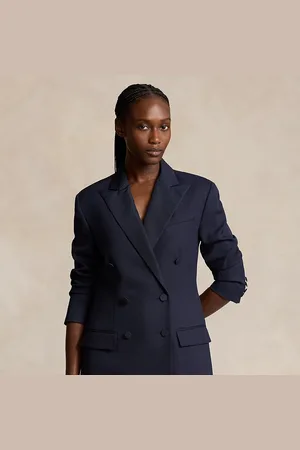 Ralph Lauren Blazer a doppio petto con revers in seta