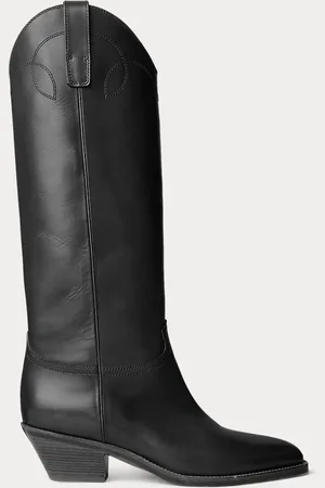 Ralph Lauren Stivali Jaelynne in vitello brunito