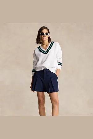 Ralph Lauren Short stretch a quattro vie con pieghe