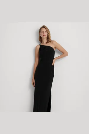 Ralph Lauren Abito monospalla lungo in jersey