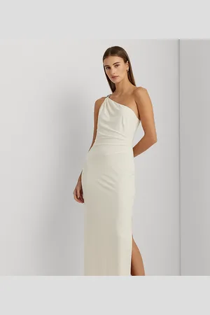 Ralph Lauren Abito monospalla lungo in jersey