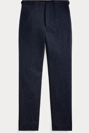 Ralph Lauren Pantaloni smoking denim indaco Slim-Fit