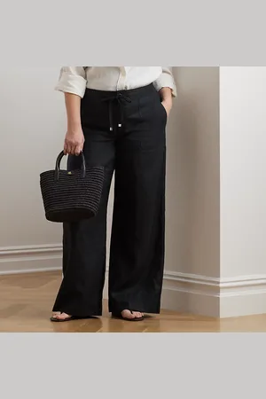 Ralph Lauren Taglie Plus - Pantaloni a gamba larga in lino