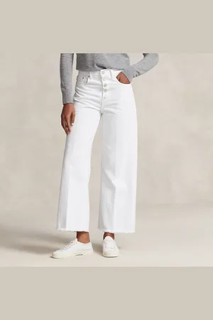 Ralph Lauren Jeans corti a vita alta e gamba larga