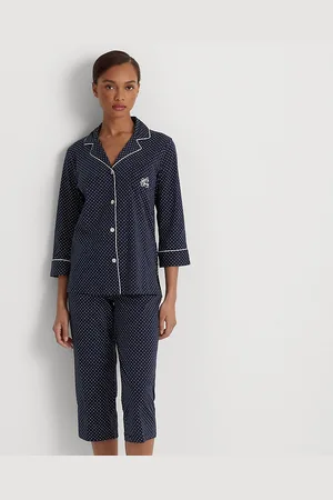 Ralph Lauren Pigiama Capri in jersey di cotone a pois