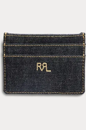 Ralph Lauren Portacarte in denim indaco