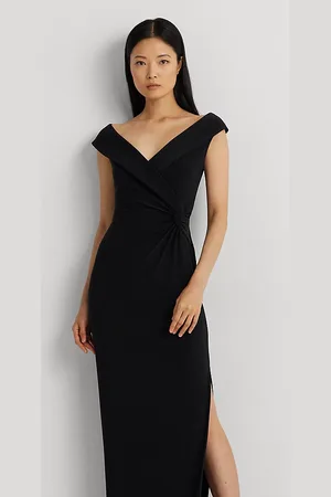 Ralph Lauren Abito lungo in jersey a spalle scoperte