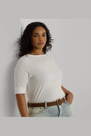 Ralph Lauren Taglie Plus - Top con scollo a barchetta stretch