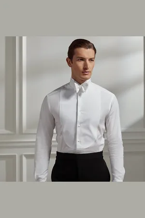 Ralph Lauren Camicia in popeline con collo smoking