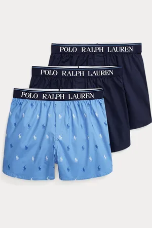 Ralph Lauren Tre paia di boxer in cotone stretch