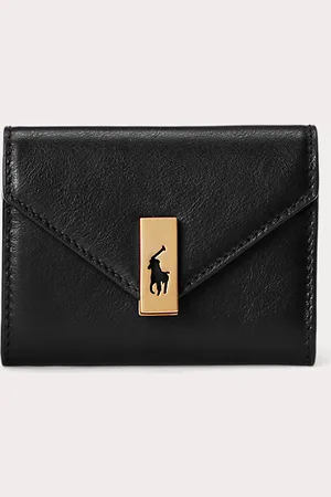 Ralph Lauren Portacarte Polo ID ripiegato in pelle