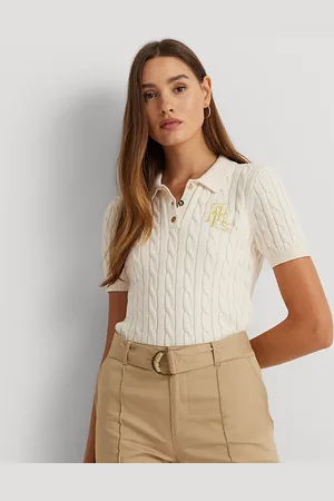 Ralph Lauren Maglia polo in cotone a trecce
