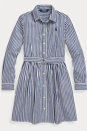 Ralph Lauren Chemisier in cotone a righe con cintura