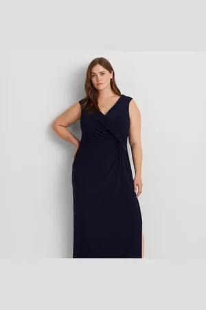 Ralph Lauren Taglie Plus - Abito lungo in jersey a spalle scoperte