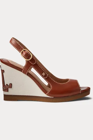 Ralph Lauren Sandali Roni in pelle brunita