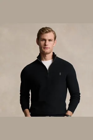 Ralph Lauren Maglia in piqué di cotone con cerniera