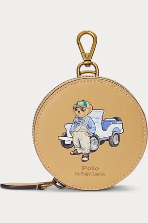 Ralph Lauren Portamonete Polo Bear in pelle