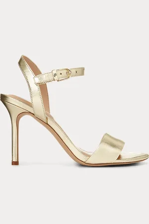 Ralph Lauren Sandali Gwen in pelle metallizzata