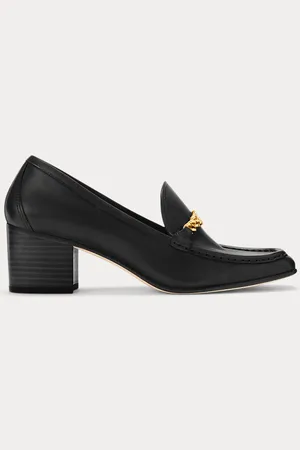 Ralph Lauren Décolleté Winslet in pelle brunita